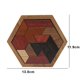 thumbnail image 1 of Hexagon Tangram rompecabezas de madera para niños adultos rompecabezas desafiantes rompecabezas de madera brain teasers juegos, tipo B,11 Afortunado Sencillez, 1 of 3