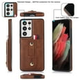thumbnail image 3 of for Samsung Galaxy S21 Ultra Case Wallet with Slide Credit Card Holder, Flip Premium PU Leather Hidden Kickstand Classic Retro Heavy Duty Protective Cover for Samsung Galaxy S21 Ultra,Brown, 3 of 10