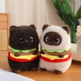 thumbnail image 5 of Fun Burger Cat Stuffed Animal- 9.1''Cute&Soft Kitten Plush Toy Pillow Decor Birthday Gift for Family, 5 of 6
