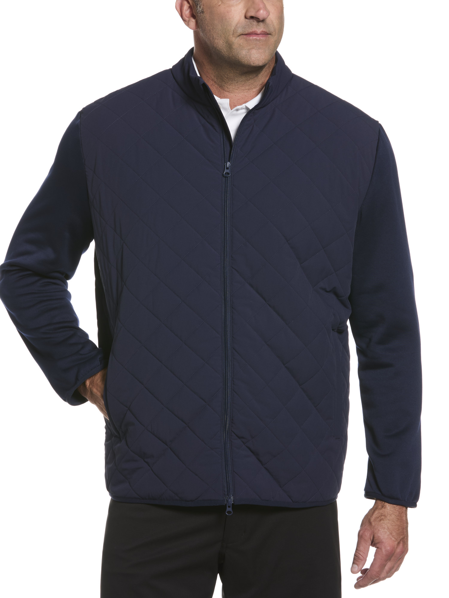Ben Hogan Men's & Big Men's Performance Long Sleeve Full Zip Fiber-Fill Quilted Jacket, Sizes S-5XL