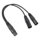 thumbnail image 5 of Cable Divisor XLR De 3 Pines, Blindaje De Alta Densidad Balanceado XLR Hembra A Doble XLR Macho Conector Chapado En Oro Para Micrófonos De Escopeta, 5 of 7