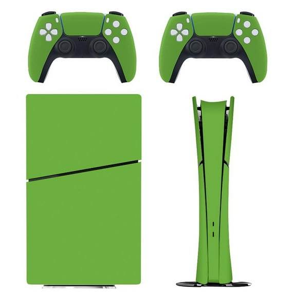 Skin Sticker for PS5 Slim / Pro / Standard Disc / Digital Edition Console and Controllers Decals for PlayStation 5 Green RYB