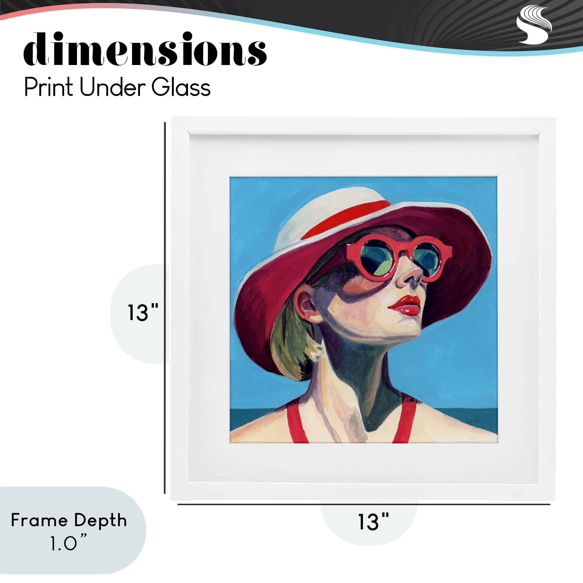 Stupell Industries Vacation In Style White Framed Print Under Glass, design by Kate Jarvik Birch