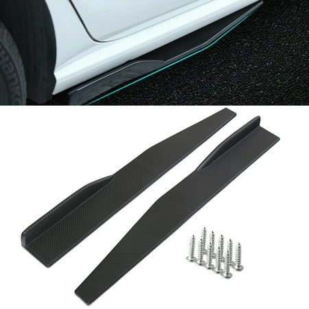 Glider Pilot Wings 1 Pair Universal Carbon Fiber Look Side Skirt Rocker Splitters Diffuser Winglet Wings ()