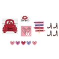 thumbnail image 2 of Tray Decor Clearance! Valentine's Day Tray Ornament Spring Farmhouse Decor Ornament Valentines Day Decorations 1X Valentine's Day Tray Decoration (Set of 5), 2 Pairs of Stands, 2 of 6
