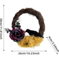 thumbnail image 2 of Halloween Wreath, 10 Inch Halloween Garland with Crow Vines, Artificial Dead Branch Wreath with LED Light, Halloween Home Party Decor Sturdy Build, for Porch Window Wall Decor, 2 of 10