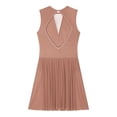 thumbnail image 6 of HULIJA Women Glitter Rhinestone Figure Skating Dress Sleeveless Ballet Leotard Dance Dress Dusty Pink L, 6 of 7