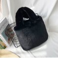 thumbnail image 1 of Bolso de mano de felpa suave para mujer, bolsos de compras de piel sintética de Color sólido, bolso de viaje pequeño, bolsos de mano esponjosos cálidos para mujer, bolso de mano para fiesta de inviern xuanjing  unisex, 1 of 2