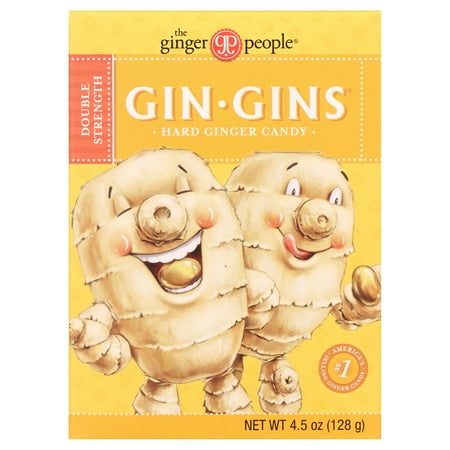 Gin Gins Double Strength Hard Ginger Candy, 4.5 Oz