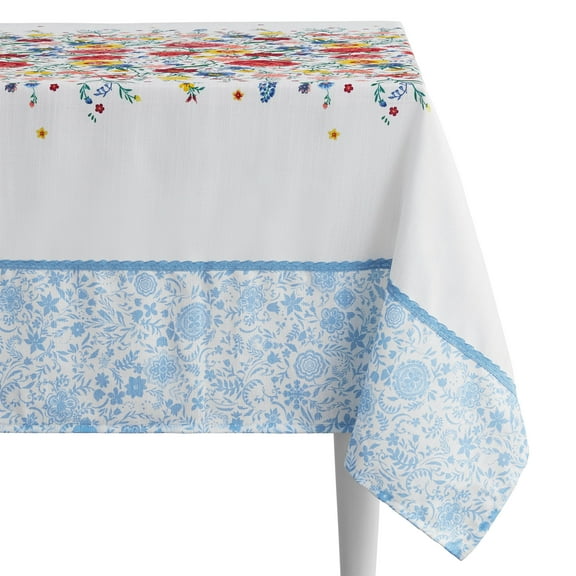 The Pioneer Woman Flowering Frontier Fabric Tablecloth, Multi-color, 60" W x 102" L