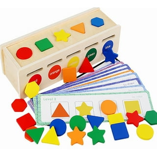 Wooden Board Bead Game Wooden Rainbow Beads Early Learning Rainbow Color  Bead Boards Color Sorting Stacking Toys for Game Learning Matching
