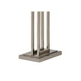 thumbnail image 5 of Possini Euro Design Modern Floor Lamp 62" Tall Brushed Nickel Openwork Rectangular Profile Off White Fabric Shade for Living Room Reading, 5 of 9