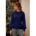 thumbnail image 2 of DOPI Women's Pullover Sweater Casual Long Sleeve Crewneck Loose Chunky Knit Jumper Tops, 2 of 8
