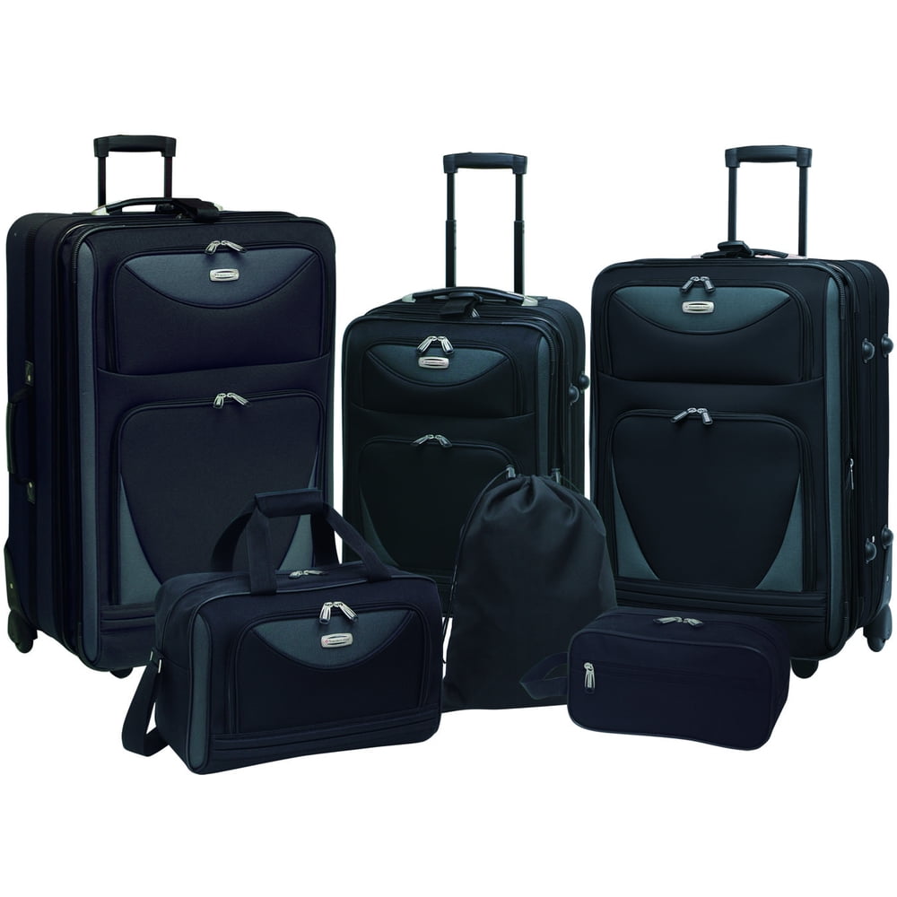 Travelers Club Skyview 6Piece 2Tone Luggage Set