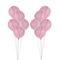 thumbnail image 4 of Inteprter 11/25 Uds. Globo de látex transparente de ágata de mármol conjunto de confeti de lentejuelas cumpleaños fiesta de aniversario número Kits de decoración para fiestas Ágata rosa Inteprter JJ15589-03, 4 of 6