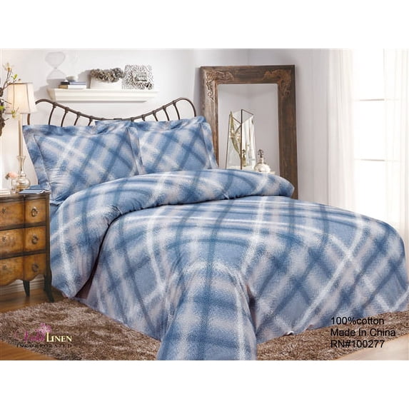 French Brown Blue Sky 6 Piece Luxurious Duvet Cover Set - 39" Bed, 100% Cotton