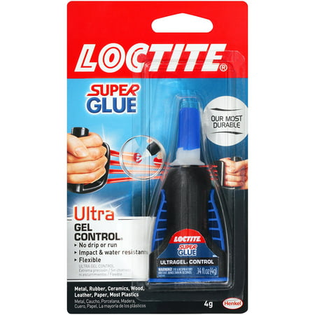 Ultra Gel Control Super Glue 4-Gram (1363589), Bonds nearly all household materials – metal, plastic, ceramic, wood, rubber, leather and more By (Best Glue For Ceramic Toilet)