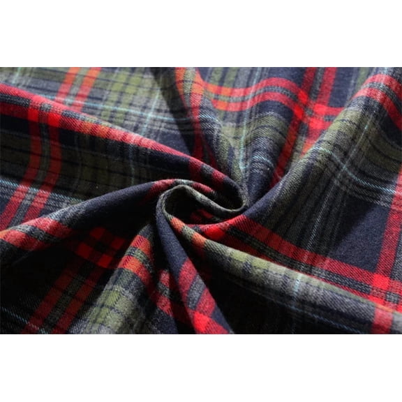 Christmas Decoration Green Plaid Table runner Double layers Woven Polyester Cotton Table cloth for Home Party Dining Decor