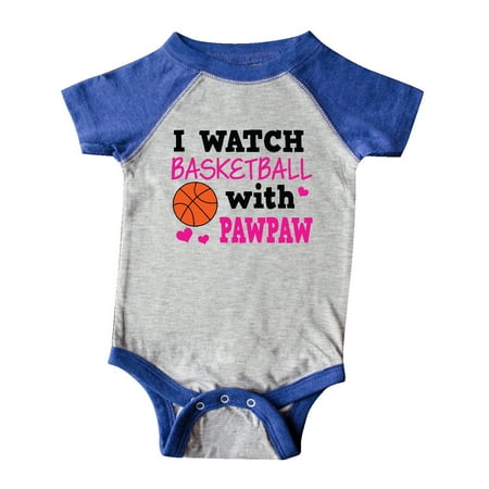 

Inktastic I Watch Basketball with Pawpaw Gift Baby Girl Bodysuit