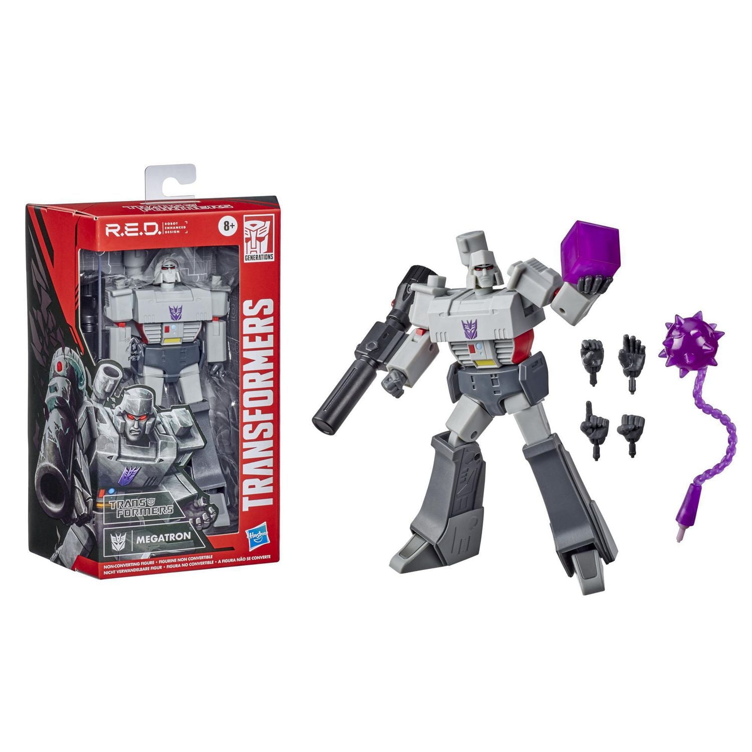 Transformers R.E.D. [Robot Enhanced Design] The Transformers G1 Megatron, Non-Converting Figure - Ages 8 and Up, 6-inch