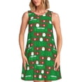 thumbnail image 1 of Xecao Mignon Père Noël et Ho Ho Ho pour Robes d'Été pour Femmes Robes Décontractées de Plage Robes Sans Manches T-Shirt Robe Évasée avec Poches, 1 of 7