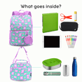 thumbnail image 5 of J World Boys And Girls Junior Backpack With Lunch Box For School, Puffy Flower, 5 of 6