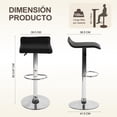 thumbnail image 4 of Set de 2 Sillas de Bar HOMEMAKE FURNITURE Color Negro con Reposapié Altura Ajustable Giratorio Moderno, 4 of 7