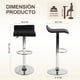 thumbnail image 4 of Set de 2 Sillas de Bar HOMEMAKE FURNITURE Color Negro con Reposapié Altura Ajustable Giratorio Moderno, 4 of 7