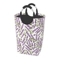 thumbnail image 2 of Vsdgher Lavender Flowers Print Square Laundry Bag Large Collapsible Dirty Clothes Bags With Handles Waterproof Essentials Storage For College Dorm, Family, 2 of 6