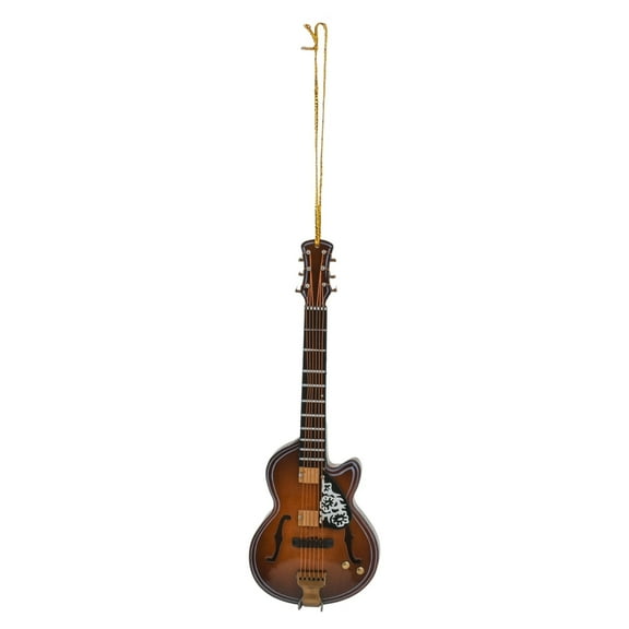 Broadway Gifts F Hole Guitar with Cut Away Christmas Tree Ornament 5 Inches