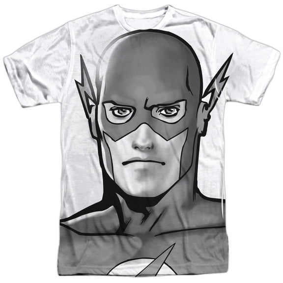 Jla - Bw Flash Head - Short Sleeve Shirt - XX-Large