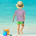 thumbnail image 4 of FORMRS Boys Rash Guard Short Sleeves Swim Shirt Quick Dry UPF 50+ Sun Protection, Sizes 3-12T, Green Boat, 4 of 6