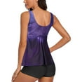 thumbnail image 2 of Women Swimsuits For Women Two Piece Bathing Suits Floral Print Tank Top With Boyshorts Tummy Control Swimming Suits, 2 of 5