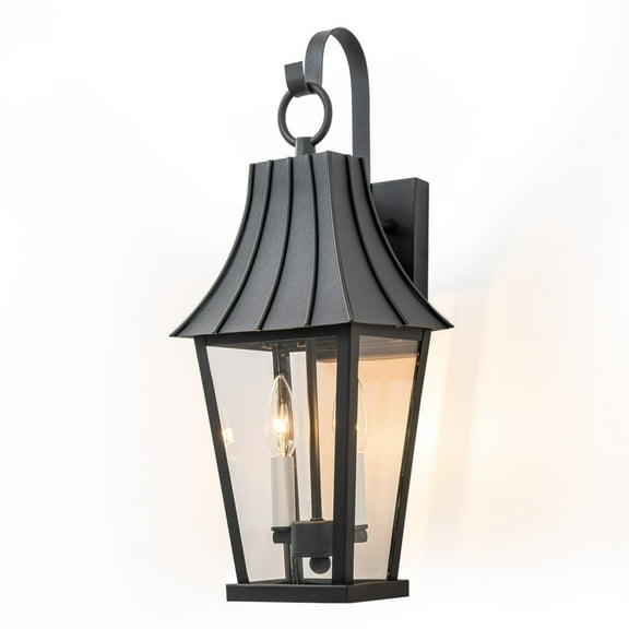 Large Outdoor Wall Sconce Mate Black Exterior Light Fixture for House Porch