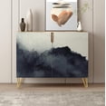 thumbnail image 2 of PixonSign Sideboard and Buffet Cabinet, 2 Doors Wood Storage Cabinet Console Table with Dark Duotone Watercolor Paint for Kitchen, Bedroom, Dinning, Foyer, Office - 35" L x 18" W x 29" H, 2 of 5