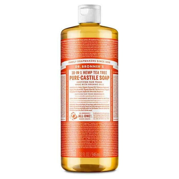Dr. Bronner's - 18-In-1 Pure-Castile Soap Tea Tree, 32oz
