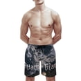 thumbnail image 6 of Attack On Titan Men's Swim Trunks Board Shorts Drawstring Elastic Waist Quick Dry Swimsuits Beach Shorts with Pockets L, 6 of 8