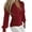 A-Red205, variant on Women's Ruched Blouse Surplice Neck Bishop Sleeve Top Breathable Casual Daily Shirt