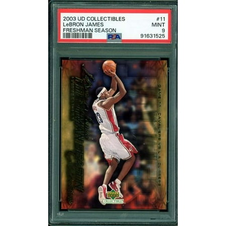 LeBron James Rookie Card 2003-04 UD Collectibles Freshman Season #11 PSA 9