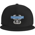 thumbnail image 3 of Combat Infantry Badge (CIB) Jump Wings Unisex Flat Brim Visor hat Adjustable Baseball Cap, 3 of 8