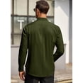 thumbnail image 5 of COOFANDY Mens Shirt Slim Fit Dress Wrinkle Free Business Plaid Button Down Collar, 5 of 6