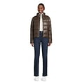 thumbnail image 2 of Time and Tru Women's Short Faux Leather Puffer Jacket, Sizes XS-3X, 2 of 5