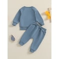 thumbnail image 3 of Suealasg Little Boy 2Pcs Fall Outfit 1T 2T 3T 4T 5T Toddler Kids Boy Long Sleeve Crew Neck Elephant Print Sweatshirt +Long Pants, 3 of 8