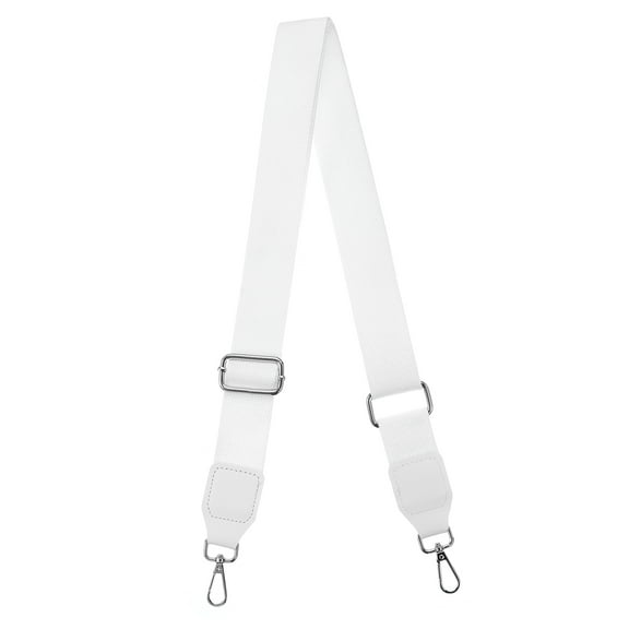 Uxcell Purse Strap Replacement, 27.5-53" Crossbody Shoulder Strap(White, Silver Buckle)