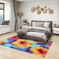 thumbnail image 2 of Floral Rugs for Living Room - 6x9 Rug - Floral Rug - Tropical Plant Area Rug - Girls Colorful Flower Rugs - Multicolor Carpet, 2 of 7