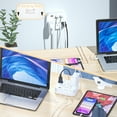 thumbnail image 5 of LENCENT 3 prong Power Strip with 3 Outlet 3 USB Charging Ports (17W/ 3.4A) 2 PC, 6.7ft Braided Extension Cord for indoor,Desktop & Wall Mountable, 5 of 7