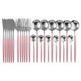 thumbnail image 2 of 24pcs Stainless Steel Dinnerware Set Dinnerware Set Knife Fork Spoon Cutlery Set Dishwasher Safe Silverware Cutlery Set, 2 of 2