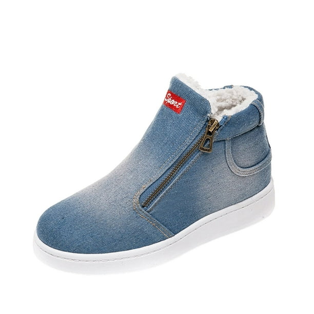New Winter Snow Boots Thickened Women s Shoes Denim Korean Cotton