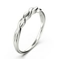 thumbnail image 2 of 18K White Gold Over Silver Twisted Vine Wedding Ring, 2 of 4