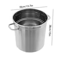 thumbnail image 3 of 37 QT Stainless Steel Seafood Boil Pot With Basket Heavy Duty Cooking Pot W/ Lid, 3 of 16
